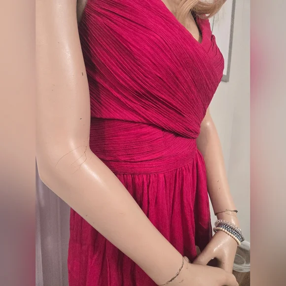 J. CREW 6 Tall Red/Fuchsia Cocktail Dress. Silk. Pristine Condition. - Picture 3 of 6